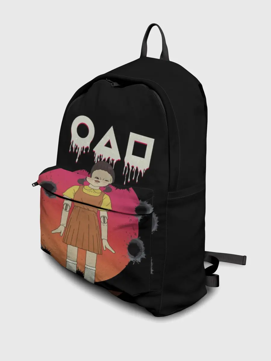 Рюкзак джинсовый / Игра в кальмара Кукла