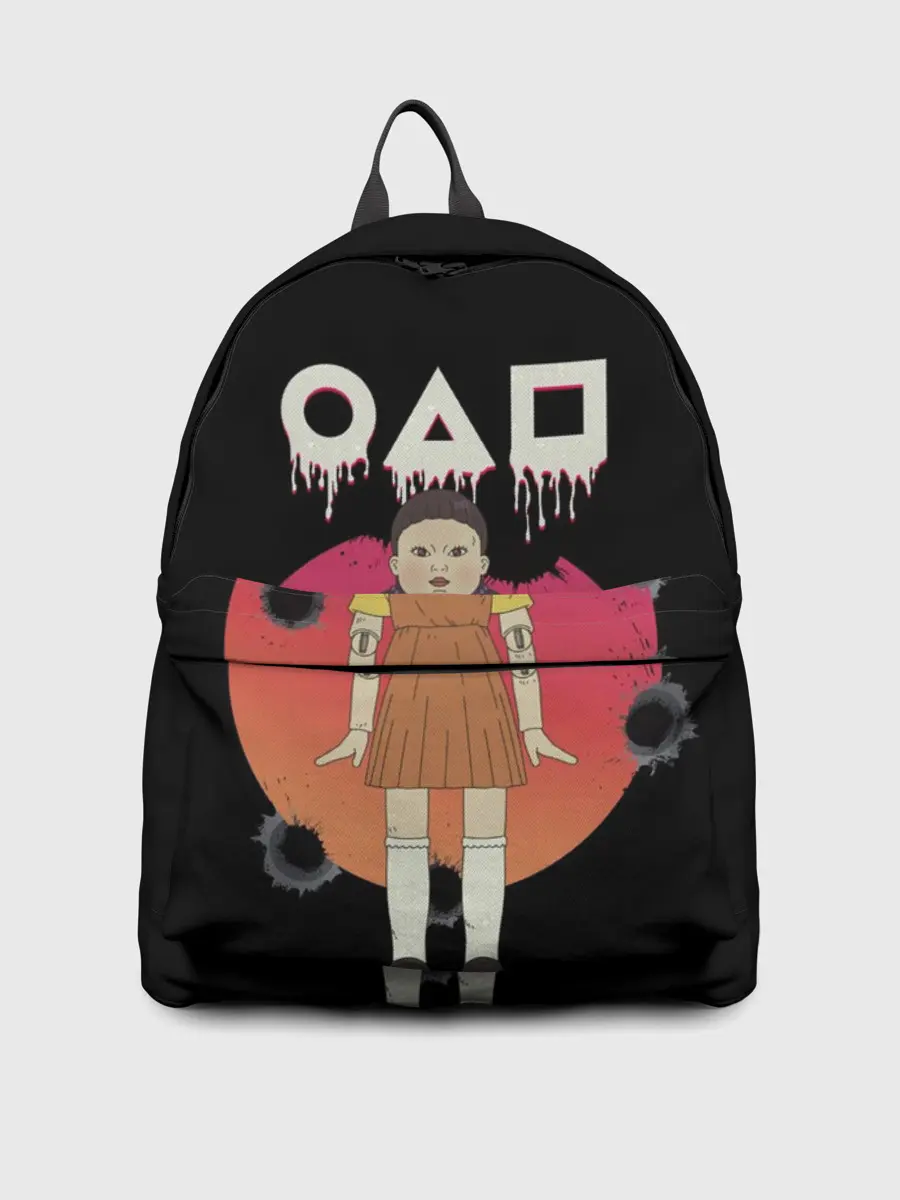 Рюкзак джинсовый / Игра в кальмара Кукла