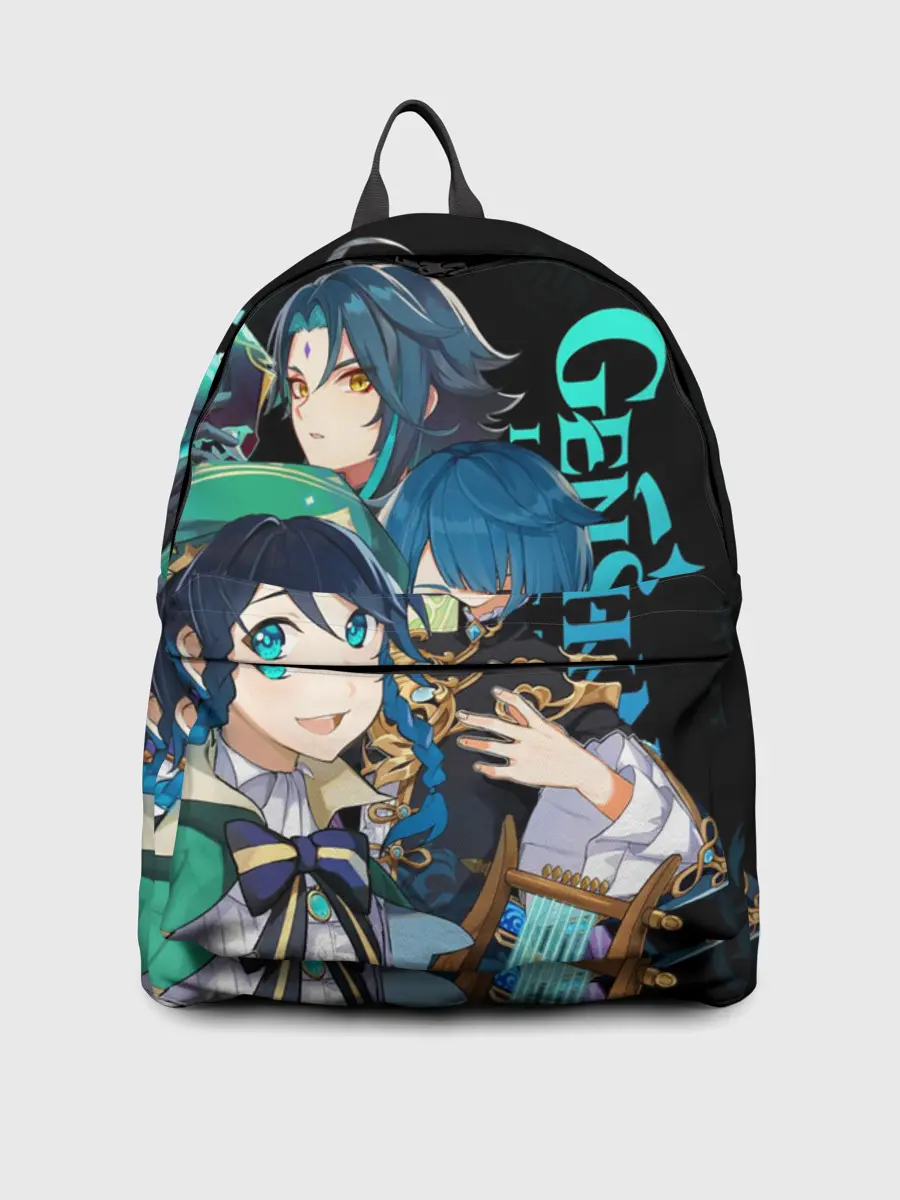 Рюкзак джинсовый / Genshin Impact: Венти, Син Цю, Сяо