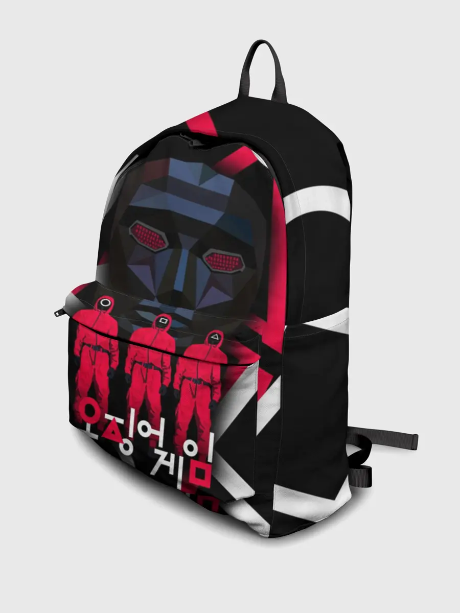 Рюкзак джинсовый / Игра в кальмара -маска ведущего