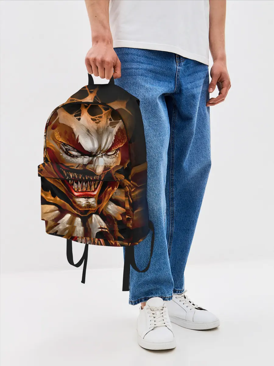 Рюкзак джинсовый / Улыбка смерти в Хэллоуин