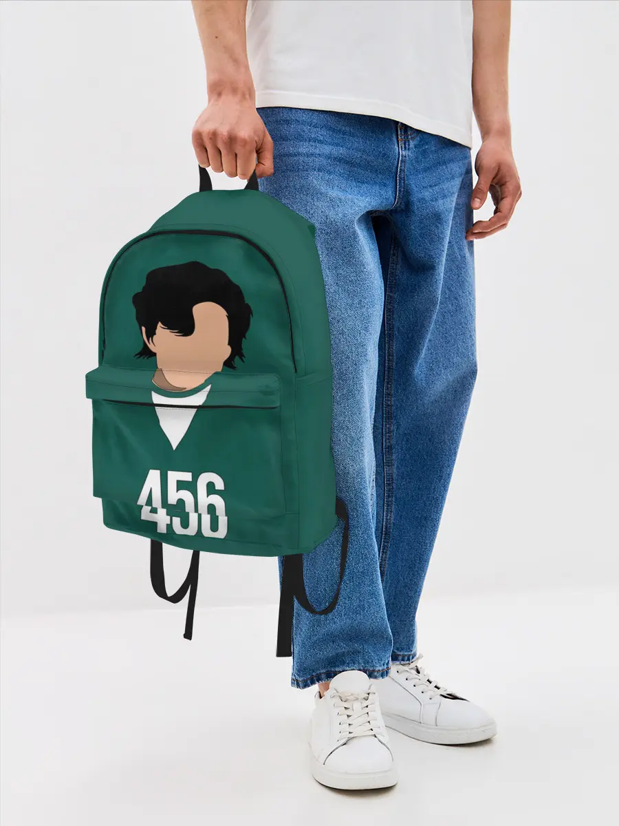 Рюкзак джинсовый / Номер 456 || Игра в кальмара