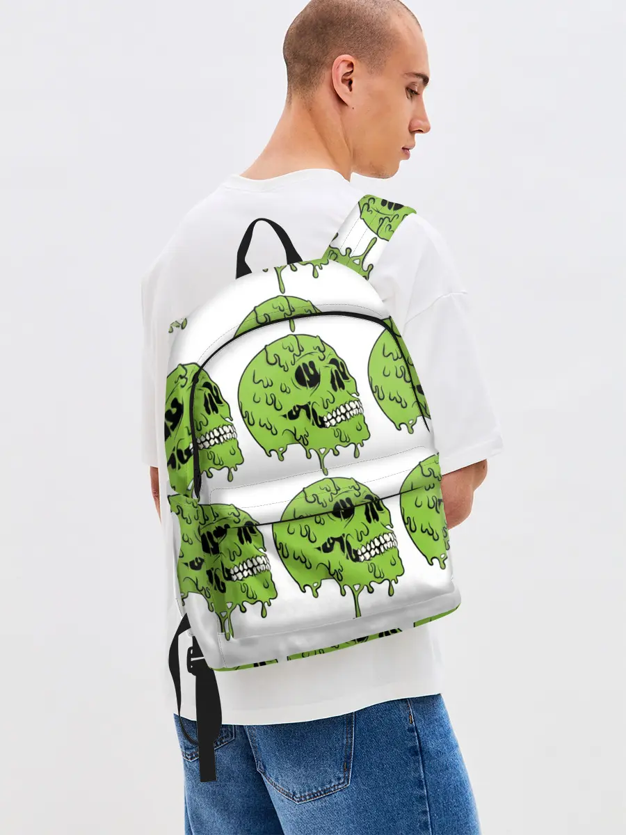 Рюкзак джинсовый / Кислотный Череп!)