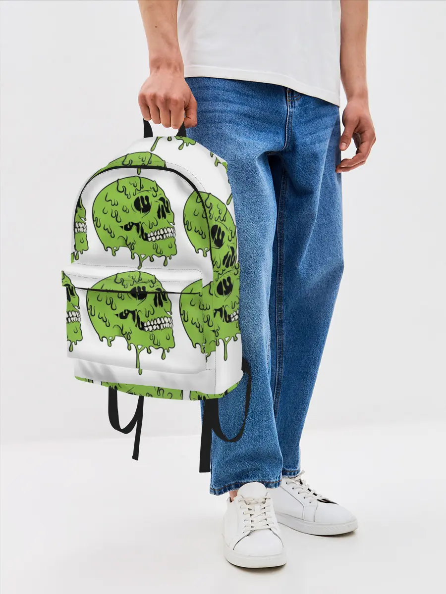 Рюкзак джинсовый / Кислотный Череп!)