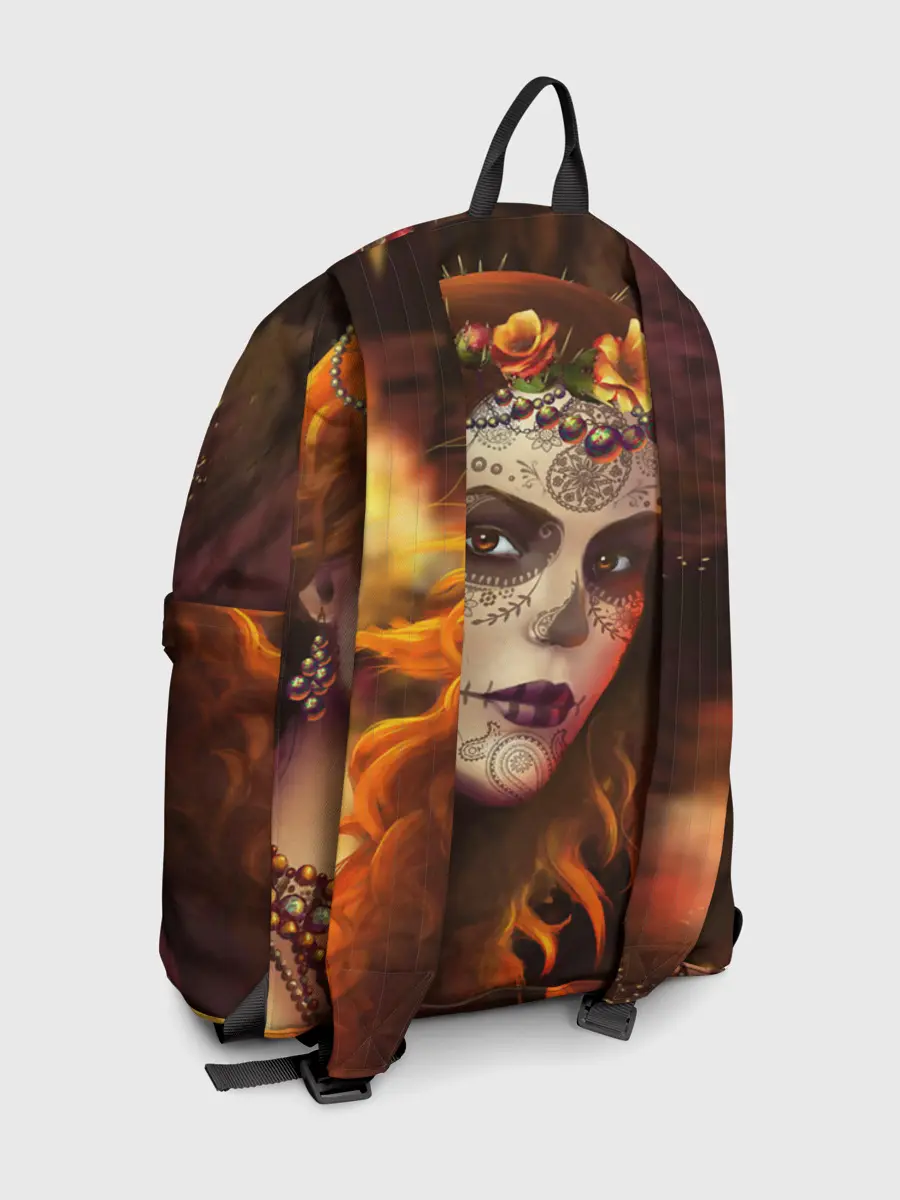 Рюкзак джинсовый / Рыжая Ведьма с розами