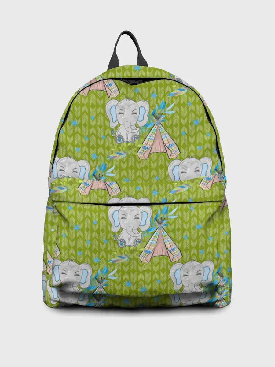 Рюкзак джинсовый / Слоник и вигвам