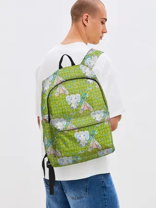 Рюкзак джинсовый / Слоник и вигвам