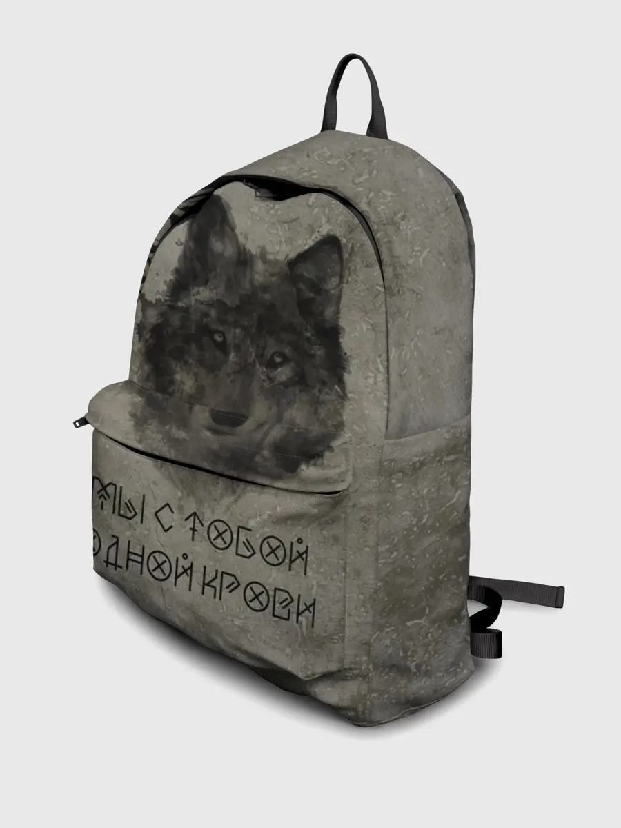 Рюкзак джинсовый / Волк | Мы с тобой одной крови