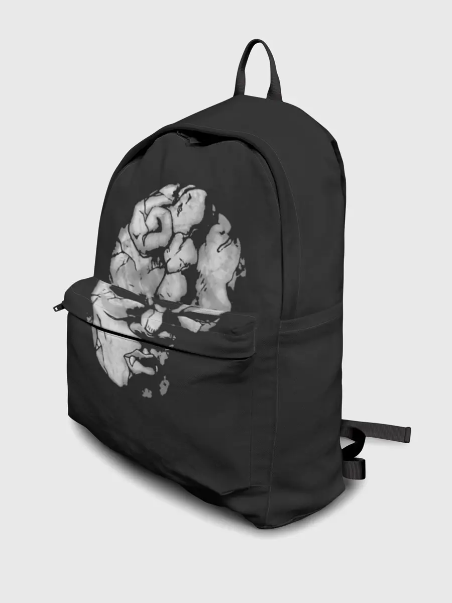 Рюкзак джинсовый / Каменная маска Джо Джо