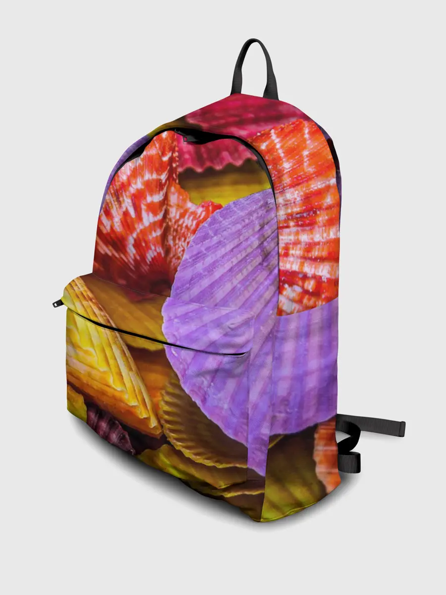 Рюкзак джинсовый / Разноцветные ракушки multicolored seashells