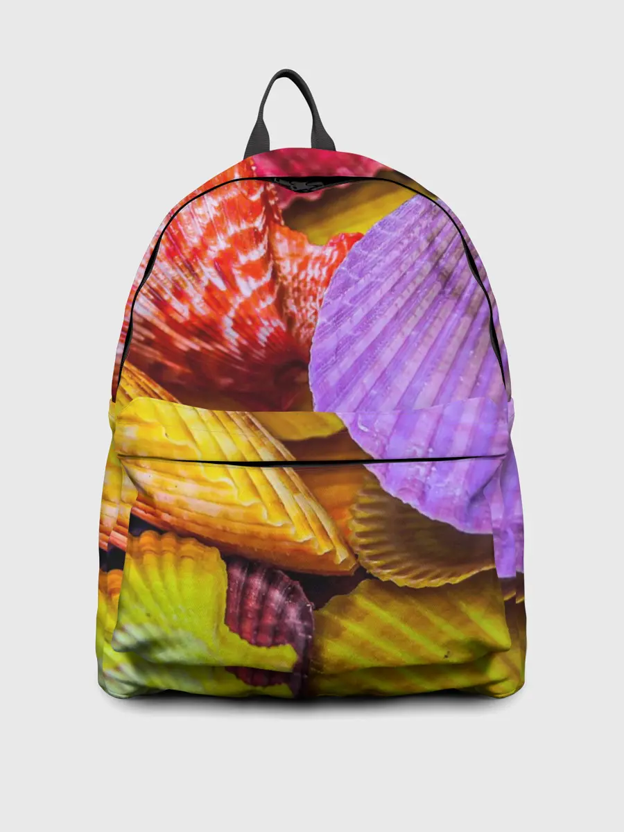 Рюкзак джинсовый / Разноцветные ракушки multicolored seashells