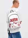 Рюкзак джинсовый / Dexter logo Декстер брызги крови