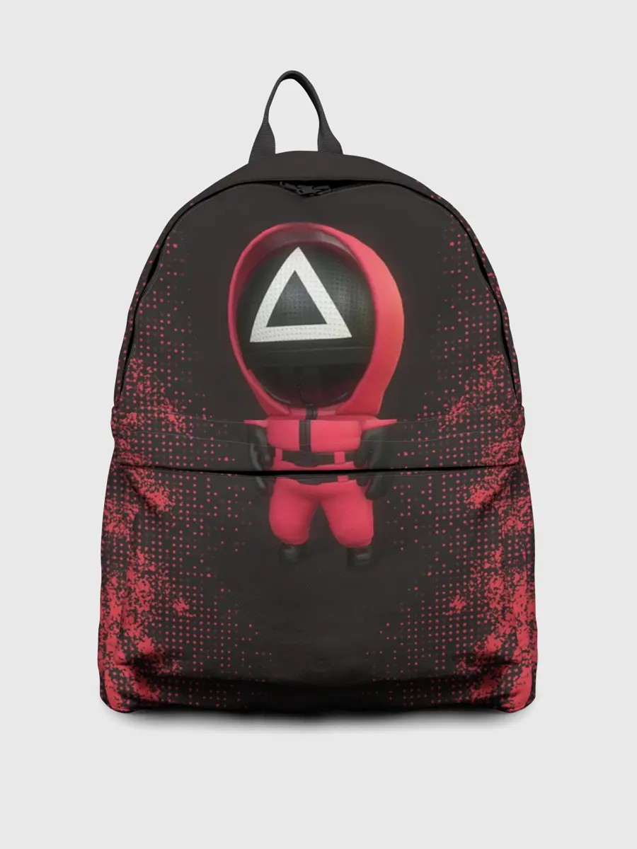 Рюкзак джинсовый / ИГРА В КАЛЬМАРА | СОТРУДНИК ТРЕУГОЛЬНИК