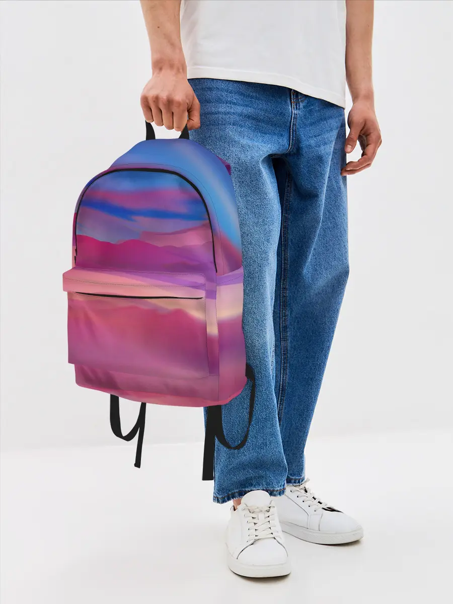 Рюкзак джинсовый / Гармоничные цветовые волны