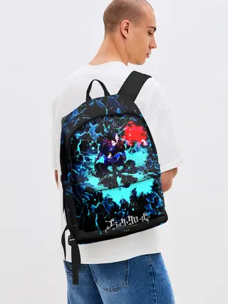 Рюкзак джинсовый / Аста - Чёрный Клевер