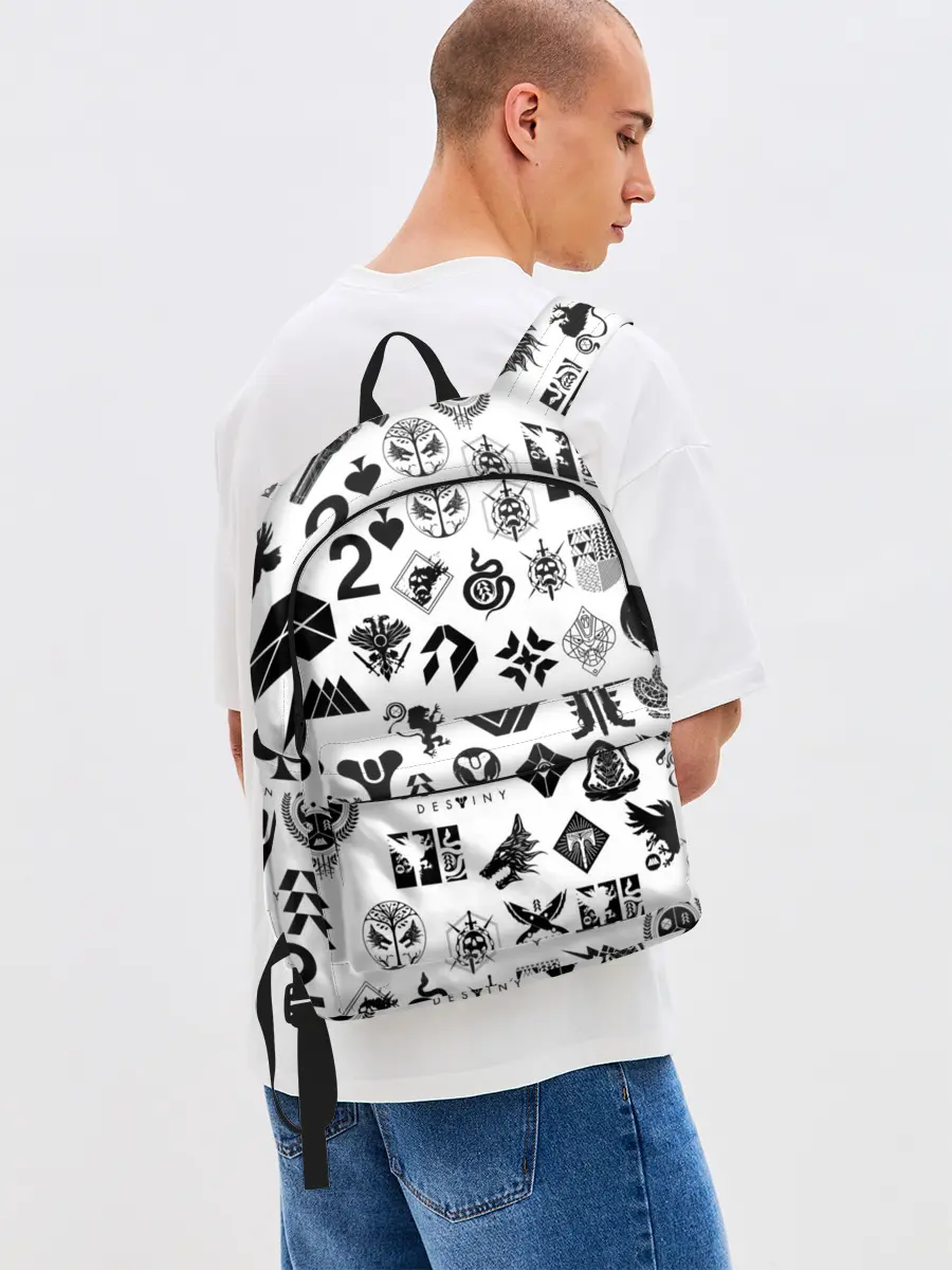 Рюкзак джинсовый / DESTINY 2 LOGO PATTERN / ДЕСТИНИ