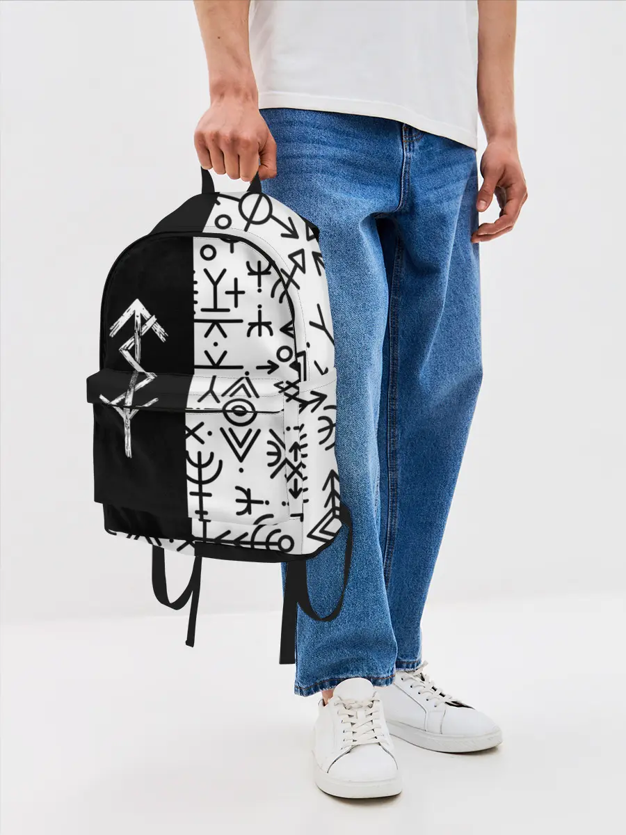 Рюкзак джинсовый / ПАТТЕРН РУНЫ | RUNES