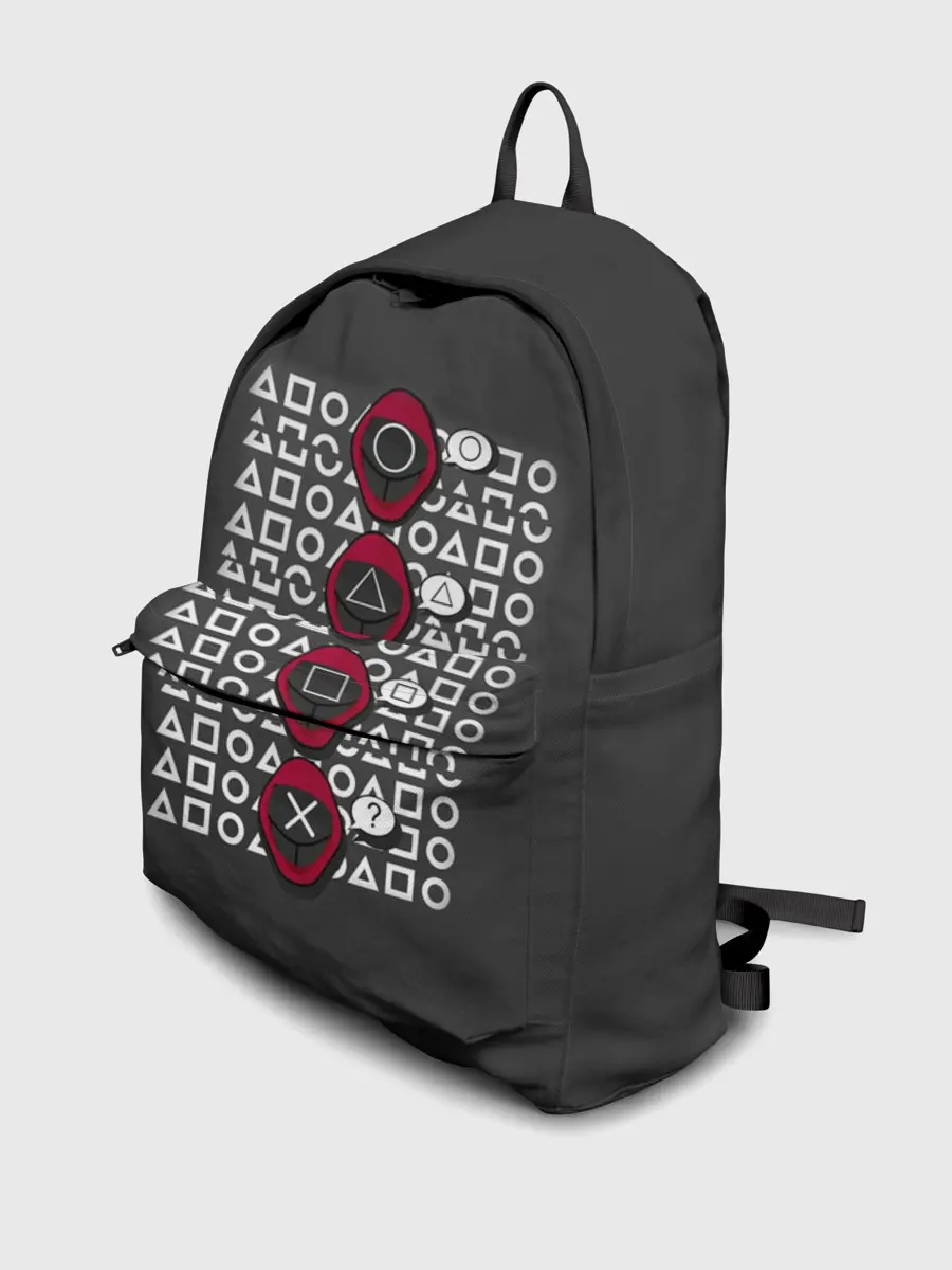 Рюкзак джинсовый / Игра в кальмара - символы