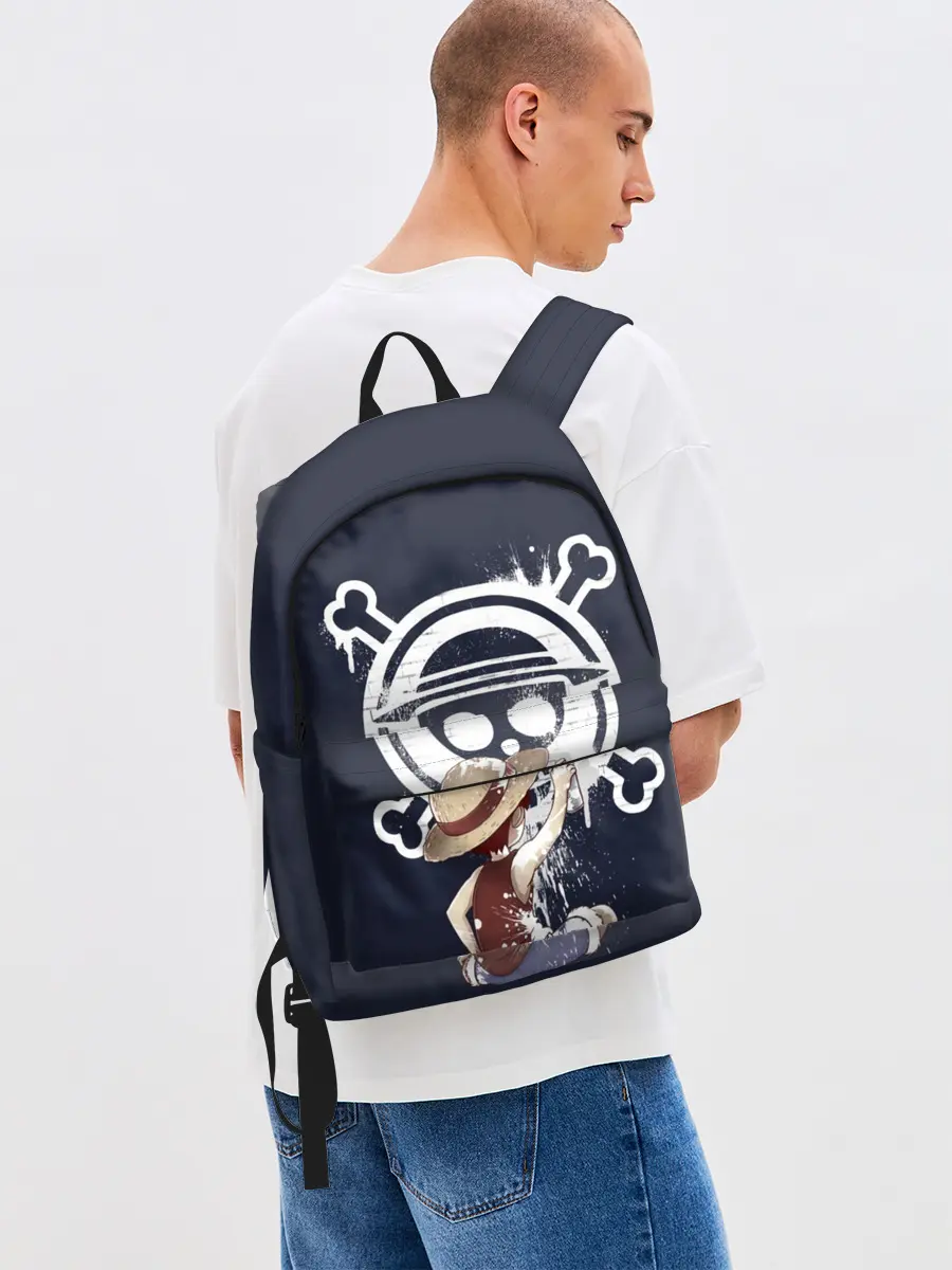 Рюкзак джинсовый / Луффи рисует