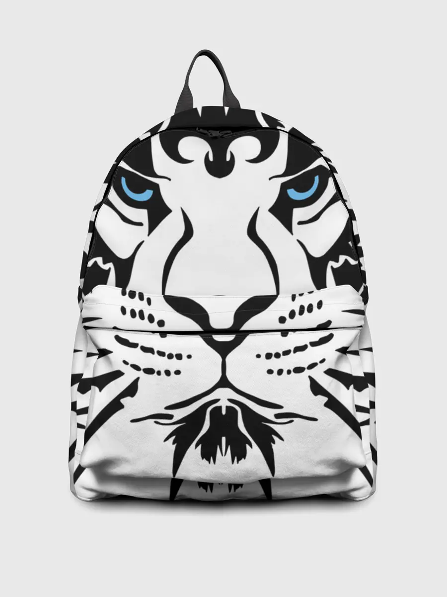 Рюкзак джинсовый / Водяной голубоглазый тигр