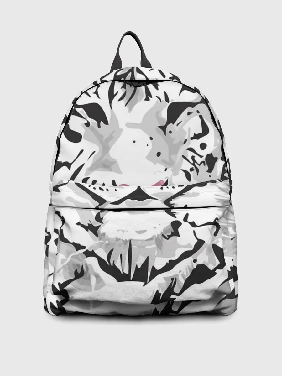 Рюкзак джинсовый / Белый снежный тигр