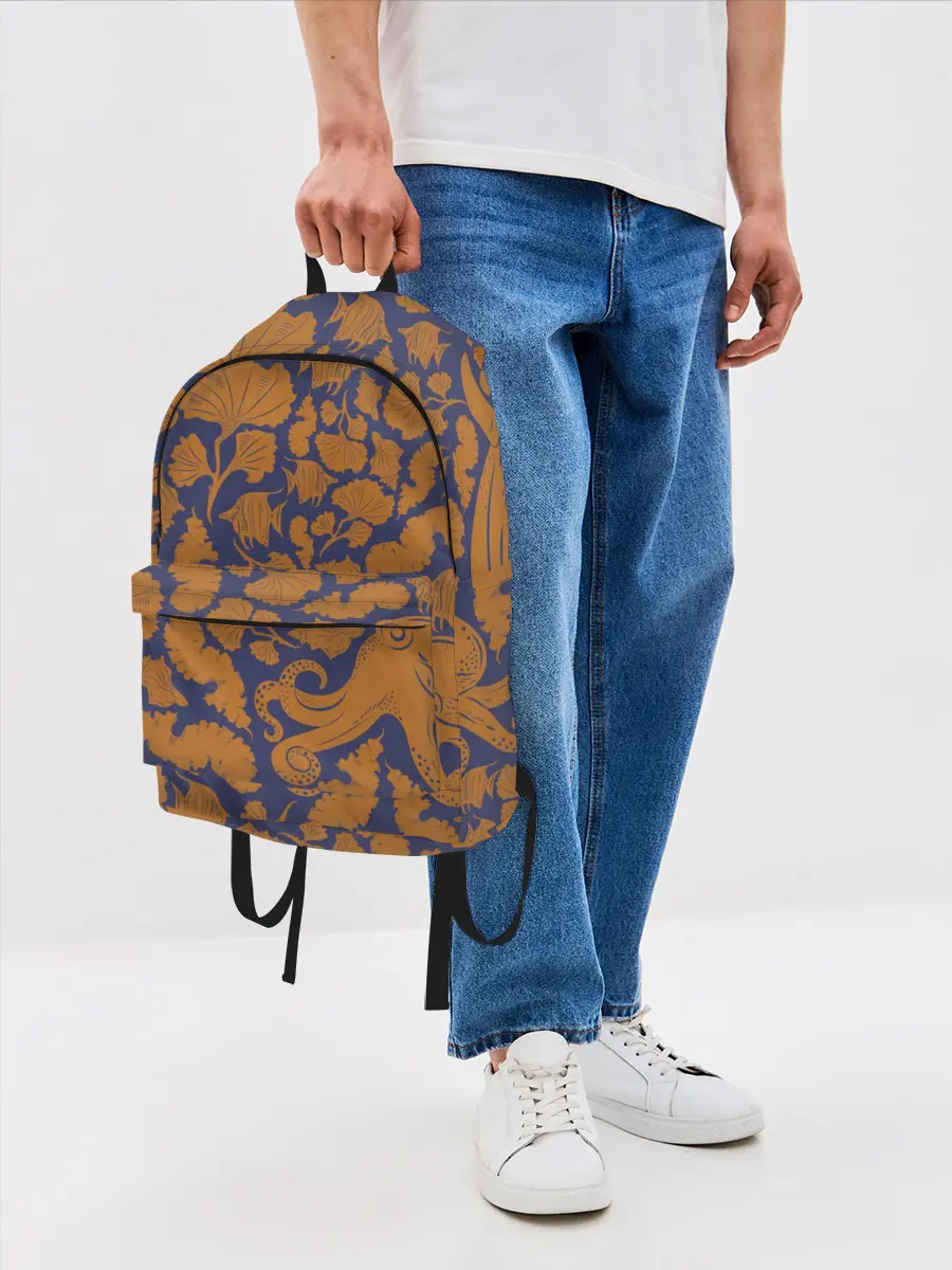 Рюкзак джинсовый / Морская гуашь