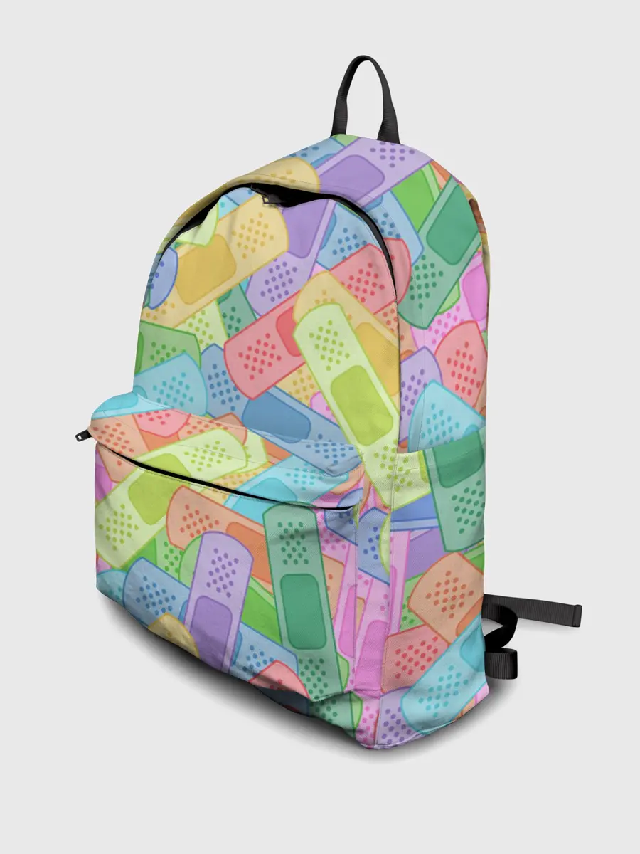 Рюкзак джинсовый / Цветные пластыри