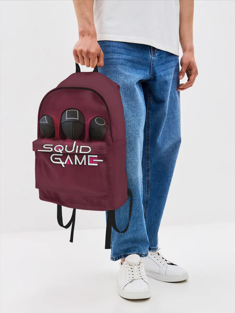 Рюкзак джинсовый / ИГРА В КАЛЬМАРА ТРИО | SQUID GAME TRIO