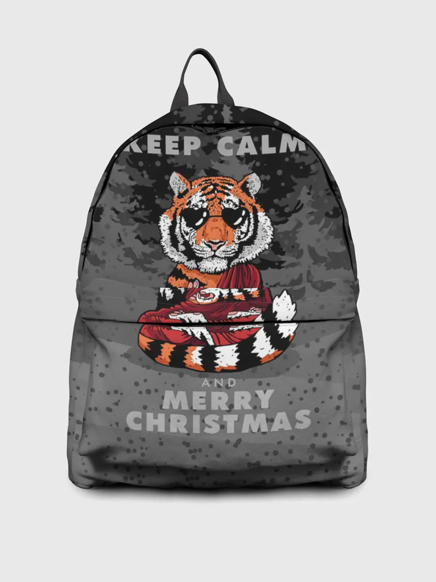Рюкзак джинсовый / Keep calm and Merry Christmas