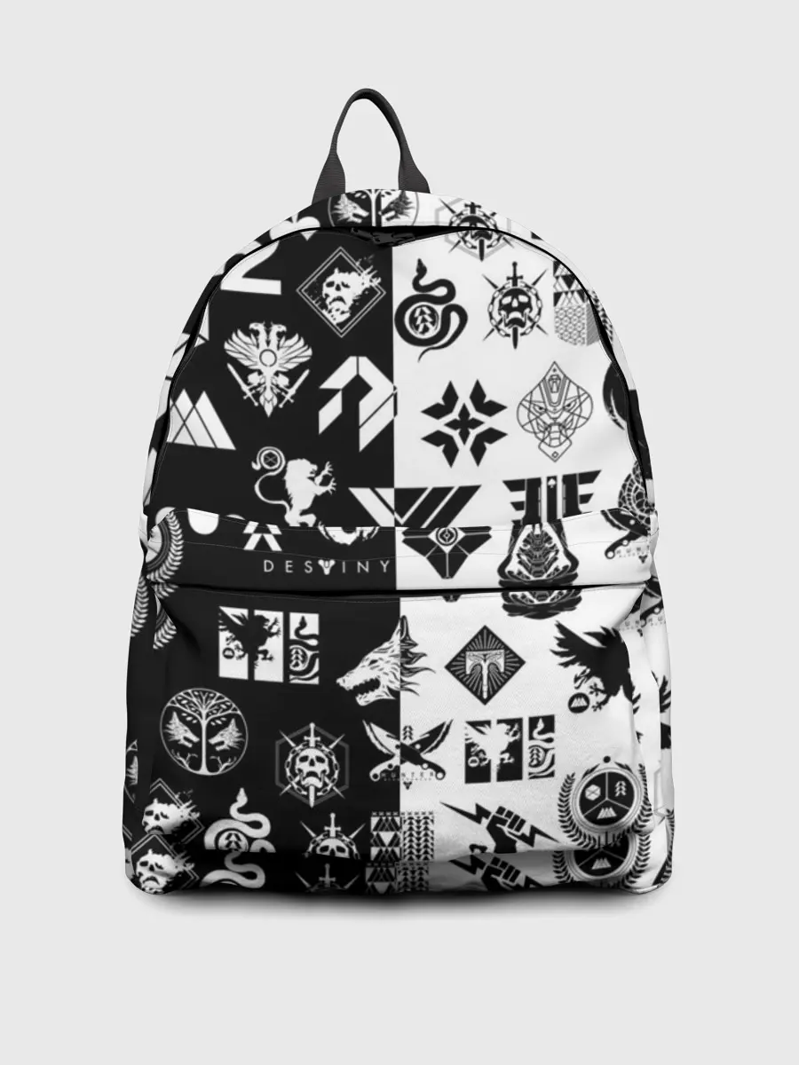 Рюкзак джинсовый / DESTINY LOGOBOMBING ЧЁРНО БЕЛОЕ