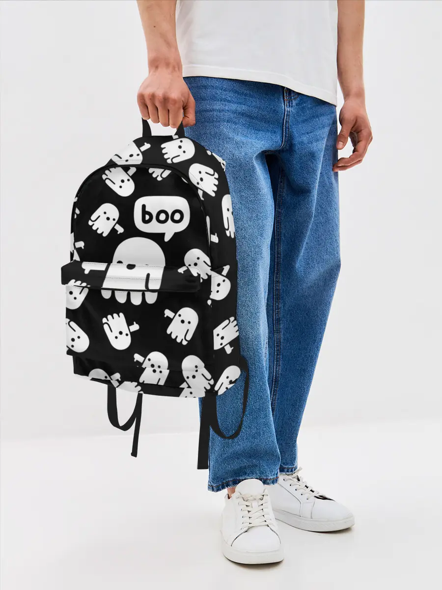 Рюкзак джинсовый / BOO! ПРИВЕДЕНИЕ ХЕЛЛОУИН