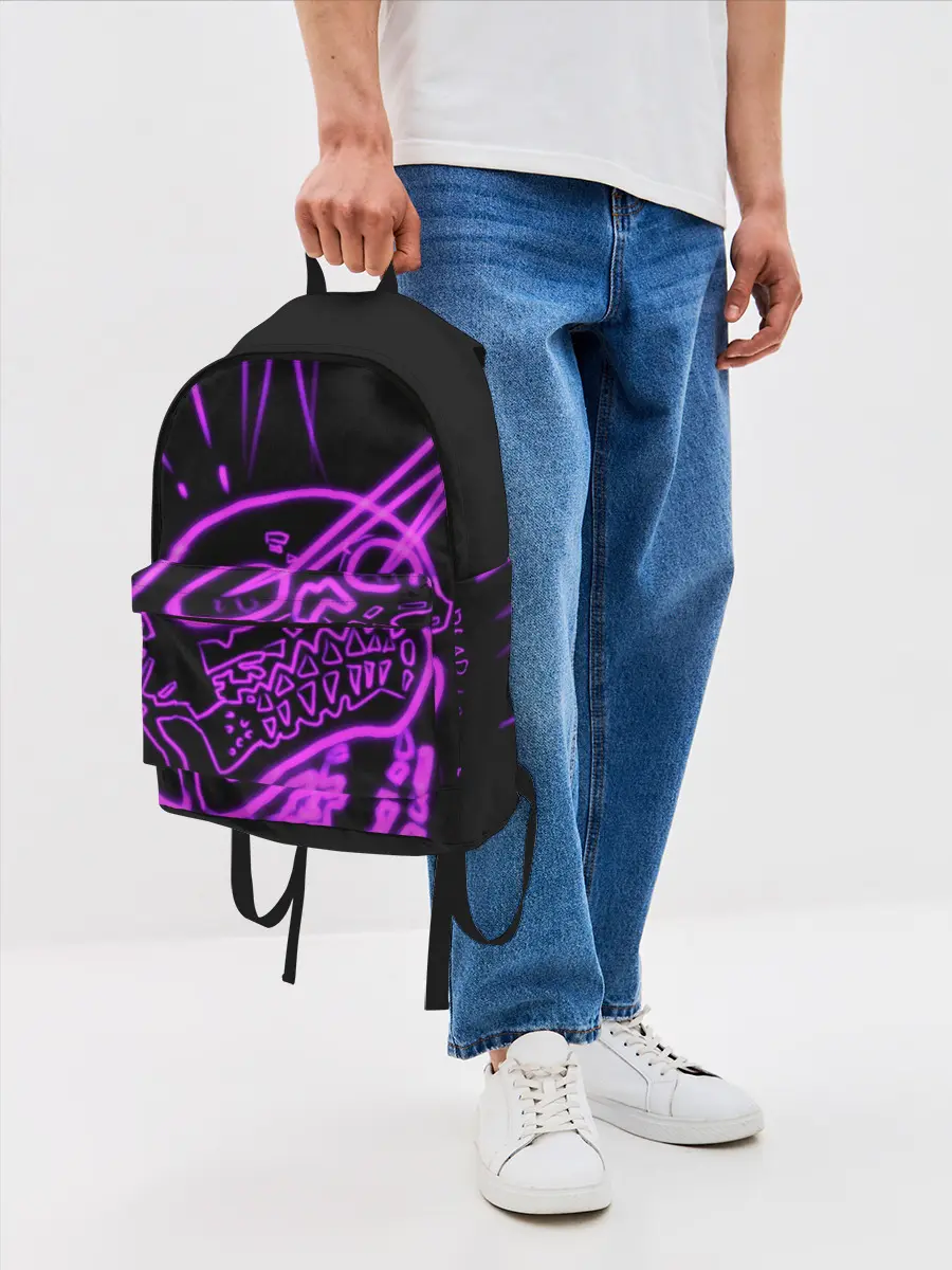 Рюкзак джинсовый / Люби череп