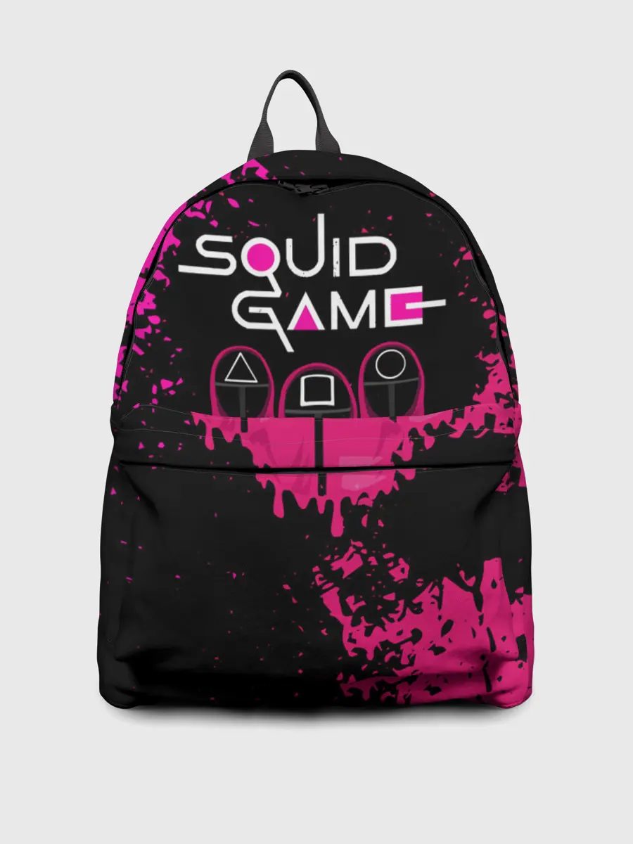 Рюкзак джинсовый / Squid Game брызги красок стража.