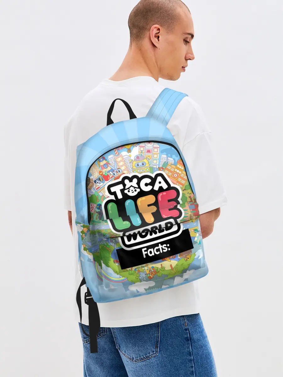 Рюкзак джинсовый / TOCA BOCA WORLD, ПЛАНЕТА ИГРЫ