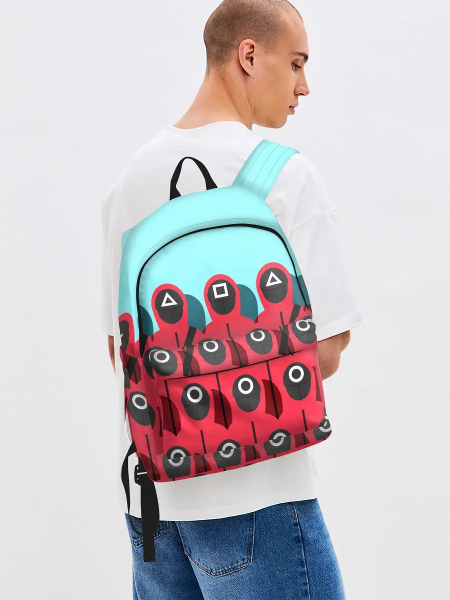 Рюкзак джинсовый / Охрана | Squid game