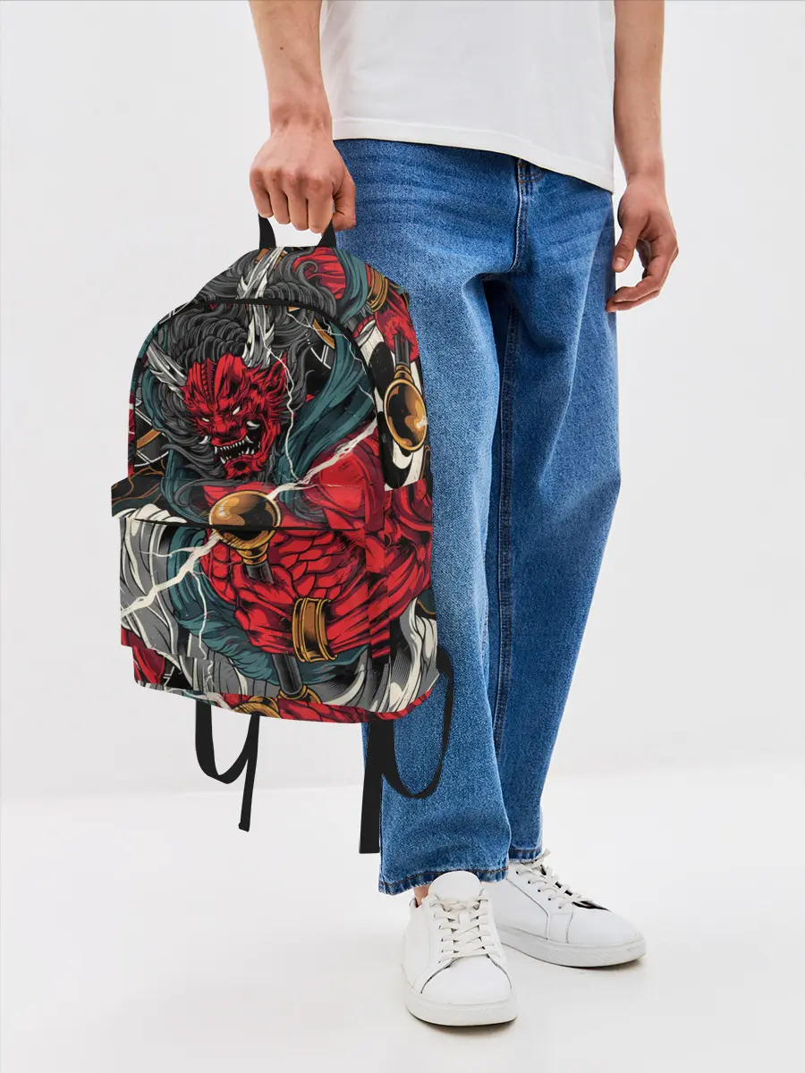 Рюкзак джинсовый / БОГ ГРОМА РАЙДЗИН