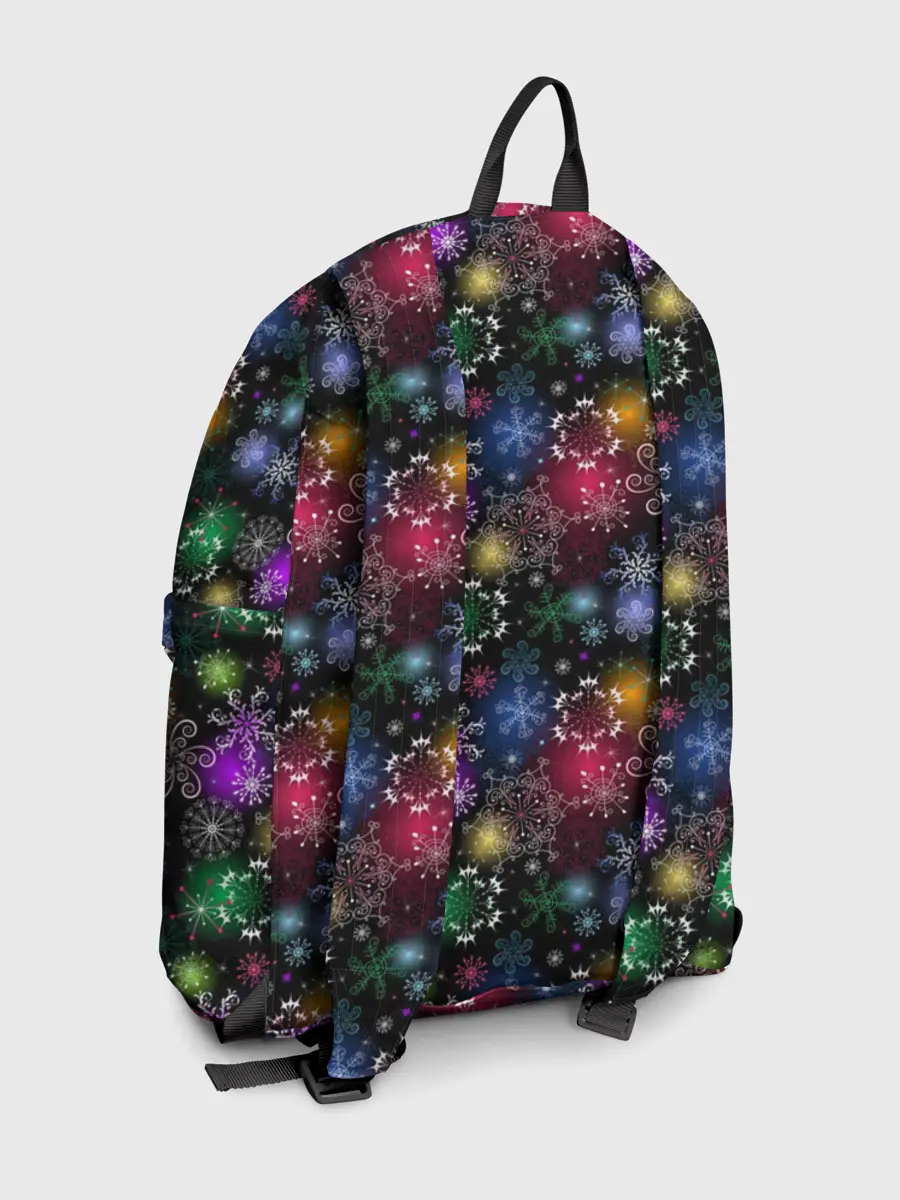 Рюкзак джинсовый / Снежинки в разных цветах