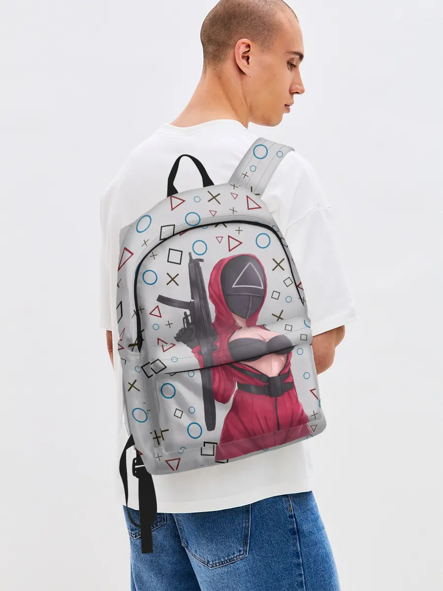 Рюкзак джинсовый / ОПАСНЫЙ ТРЕУГОЛЬНИК | ИГРА В КАЛЬМАРА