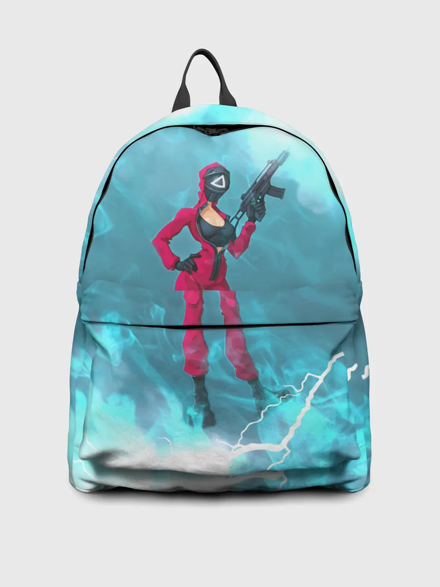 Рюкзак джинсовый / ОХРАНА НА ЧЕКУ | ТРЕУГОЛЬНИК