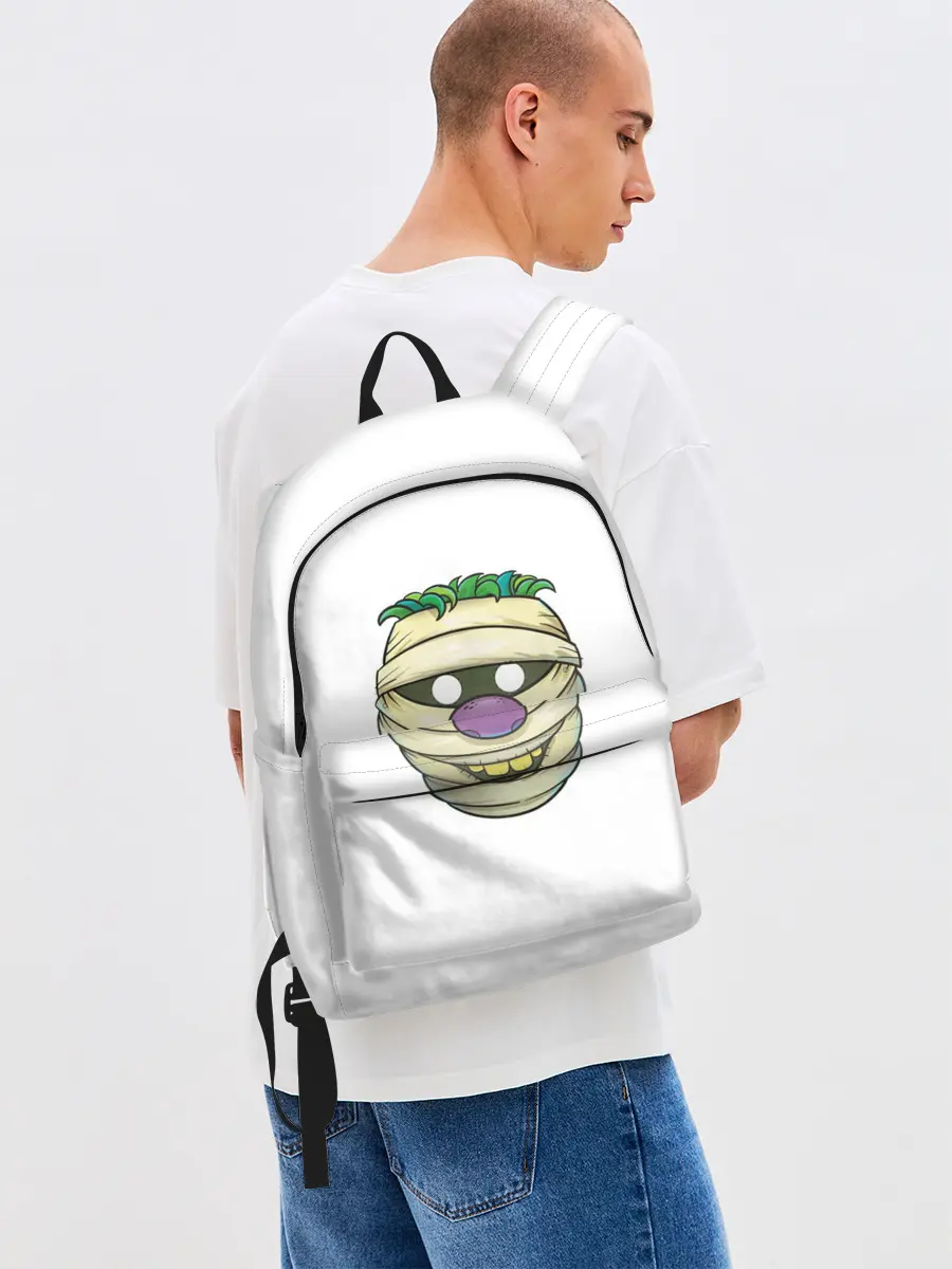 Рюкзак джинсовый / улыбающейся голова мумии