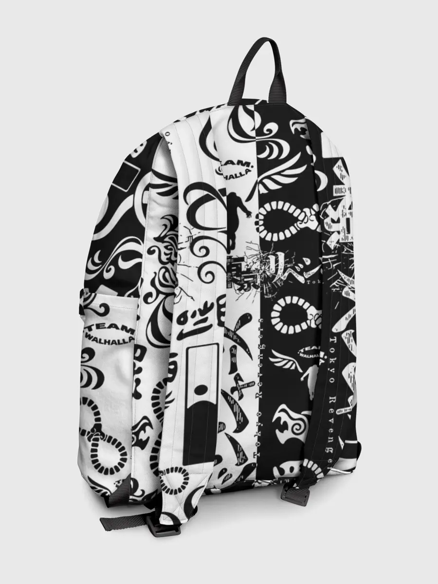 Рюкзак джинсовый / ТОКИЙСКИЕ МСТИТЕЛИ ЛОГОБОМБИНГ ЧБ