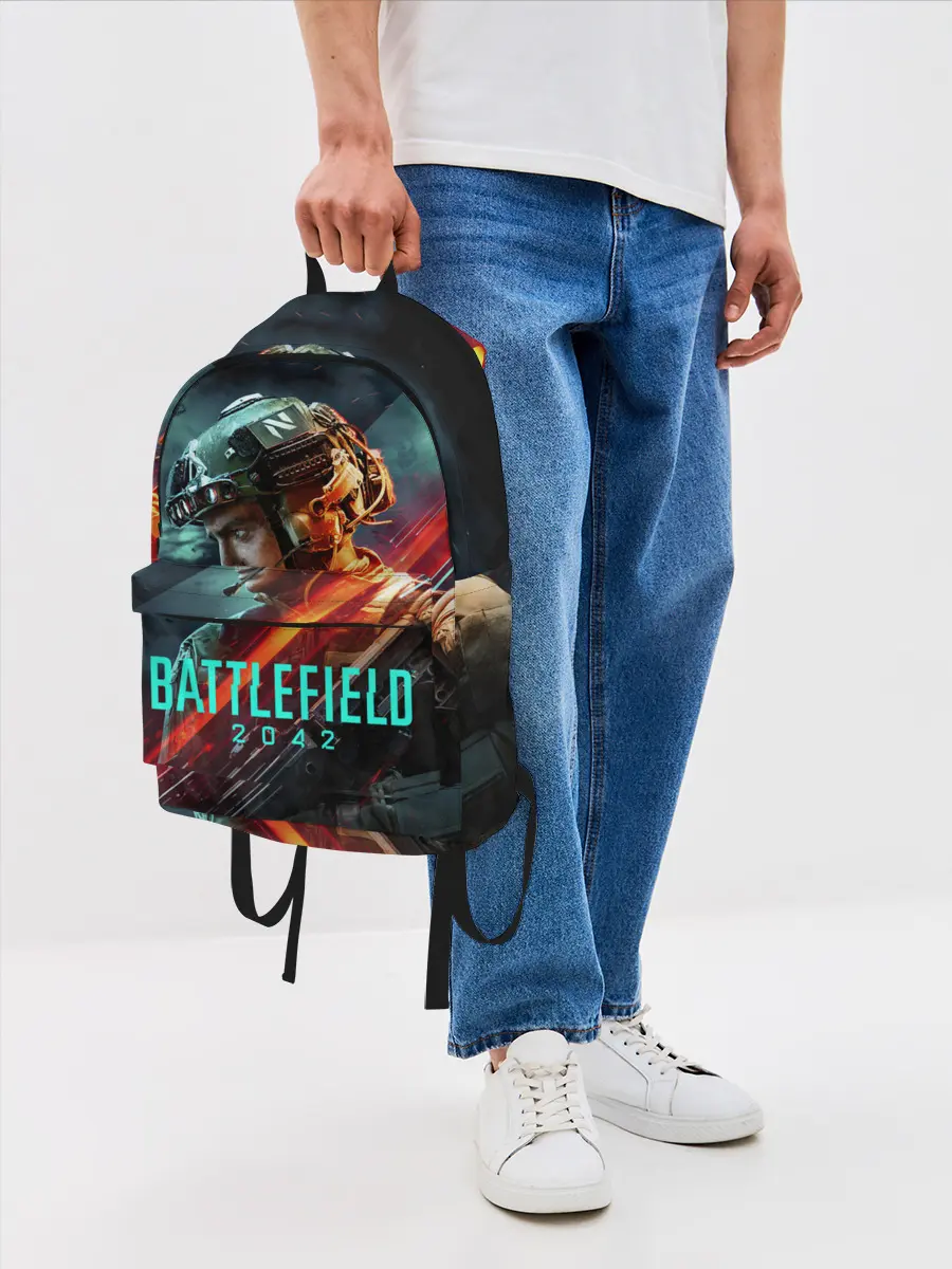 Рюкзак джинсовый / Battlefield 2042 game art