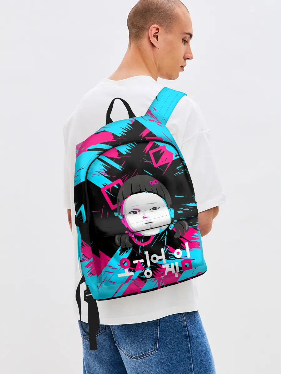 Рюкзак джинсовый / SQUID GAME | ИГРА В КАЛЬМАРА | DOLL,