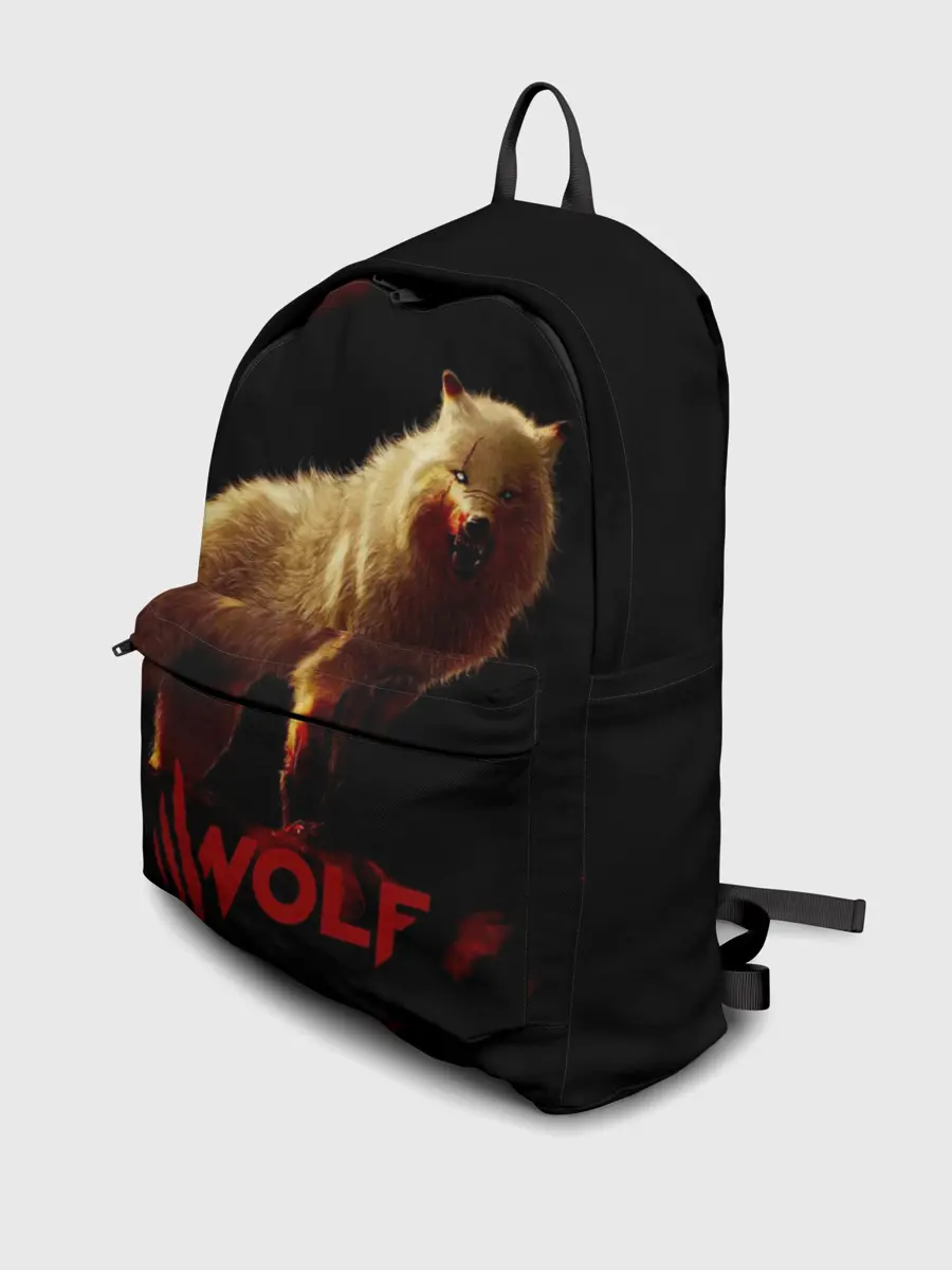 Рюкзак джинсовый / Красный волк.