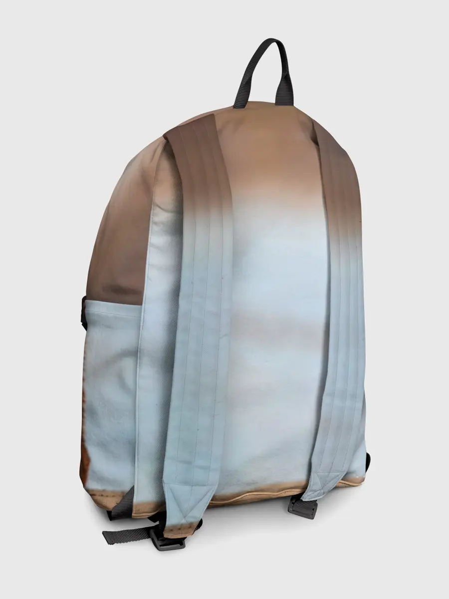 Рюкзак джинсовый / Медведь с рыбой во рту