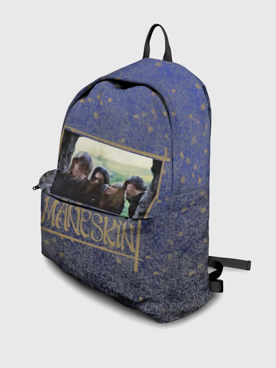 Рюкзак джинсовый / Maneskin в серебре и золоте