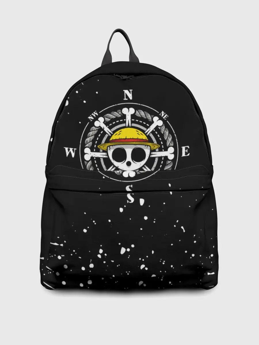 Рюкзак джинсовый / ONE PIECE | ВАН ПИС ЧЕРЕП БРЫЗГИ КРАСОК