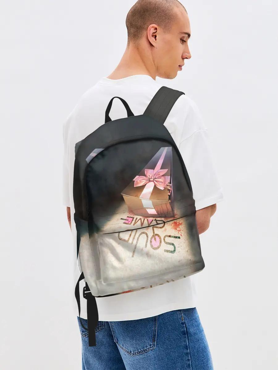 Рюкзак джинсовый / ИГРА В КАЛЬМАРА ГРОБ | SQUID GAME