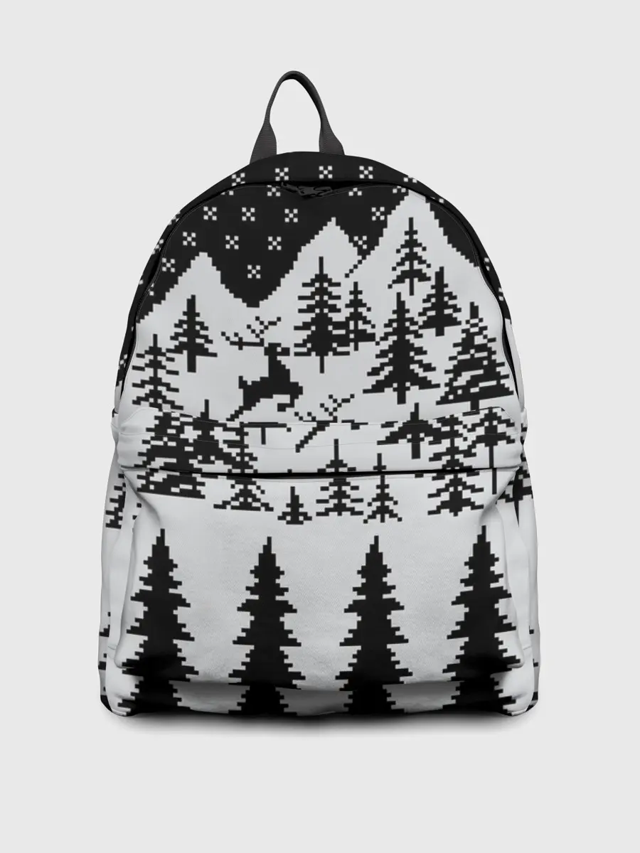 Рюкзак джинсовый / Северные Олени в Горах