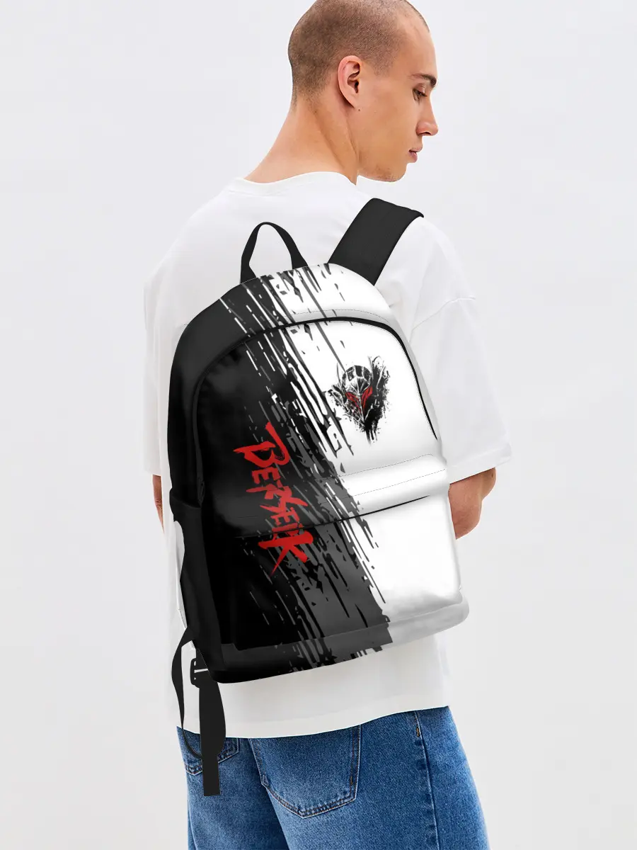 Рюкзак джинсовый / Берсерк чёрной маска